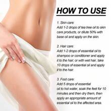 Aceite Esencial De Árbol De Té De 100 Ml, Hidratación Profunda Para El Cuerpo Y Cara, Suaviza El Cabello, Aceite Esencial Con Efectos Multiples. - transparente - Ver 3