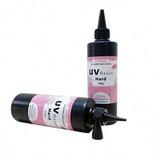 最新500g透明硬uv樹脂,最快固化,零變黃卓越透明度,適用於模具製作、珠寶製作、掛墜、耳環、手鍊、手工藝品diy - 500g - 查看 1
