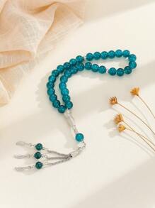 1條玻璃珠女式手鍊 - 薄荷藍 - 查看 1