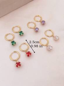 1pair Exquisite Glitter Ball Pendant Earrings For Women - Small Ball - View 3