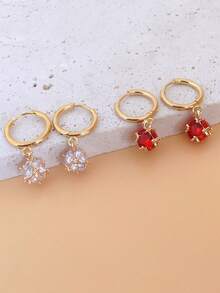 1pair Exquisite Glitter Ball Pendant Earrings For Women - Small Ball - View 4
