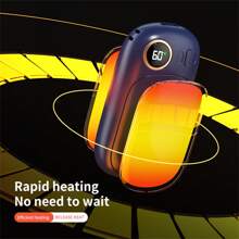 1PC New Warm Hands  2-In-1 Charging Digital Display USB Warm  Mini Portable - Black - View 2