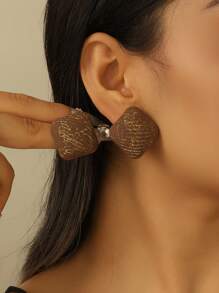 1只女士多色方形鐵線耳環 - 彩色 - 查看 11