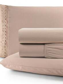 Sheet Sets With Pillowcases - Màu Khaki - Xem 2