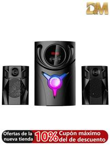 Bocina Bluetooth Inalámbricos Inteligente BOCINAS con luz LED con tecnología bluettoth, MP3, UsB para escuchar música Activos Modelo - Negro - Ver 1