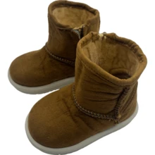 Ankle Boots For Girls Warm Winter Coffee Color - Camel - View 8
