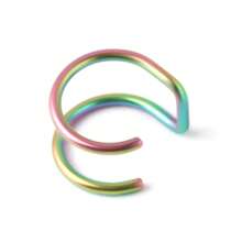 1入不銹鋼u型唇環和耳夾,女士多功能酒吧氛圍裝飾品 - 銀色 - 查看 5