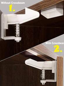 10 Pcs Baby Lock Hidden Design No Tool Needed Baby Proofing Cabinet Latch Locks, Child Home Products For Drawer Cupboard Doors Baby Shower Family Decorations Gifts - White - View 4