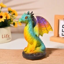 1 件動物彩色玻璃燈,樹脂工藝家居節日派對裝飾檯燈 - 彩色 - 查看 1