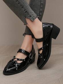 Women's Black Simple, Comfortable, Fashionable & Elegant High-Heeled Shoes - Black - View 6