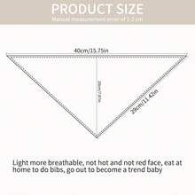 3pcs/Pack Baby Boys' And Girls' Cartoon Patterned Triangle Bibs For Spitting Up - White - View 5