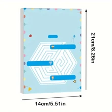 1pc Montessori Maze Game Book, Children's Attention Training Maze Game, Early Development Toy Book, Fun Kids' Gift (Page Text Accessories Random)School, Student,Stationery,School Supplies - Intermediate - View 4