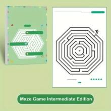 1pc Montessori Maze Game Book, Children's Attention Training Maze Game, Early Development Toy Book, Fun Kids' Gift (Page Text Accessories Random)School, Student,Stationery,School Supplies - Intermediate - View 7