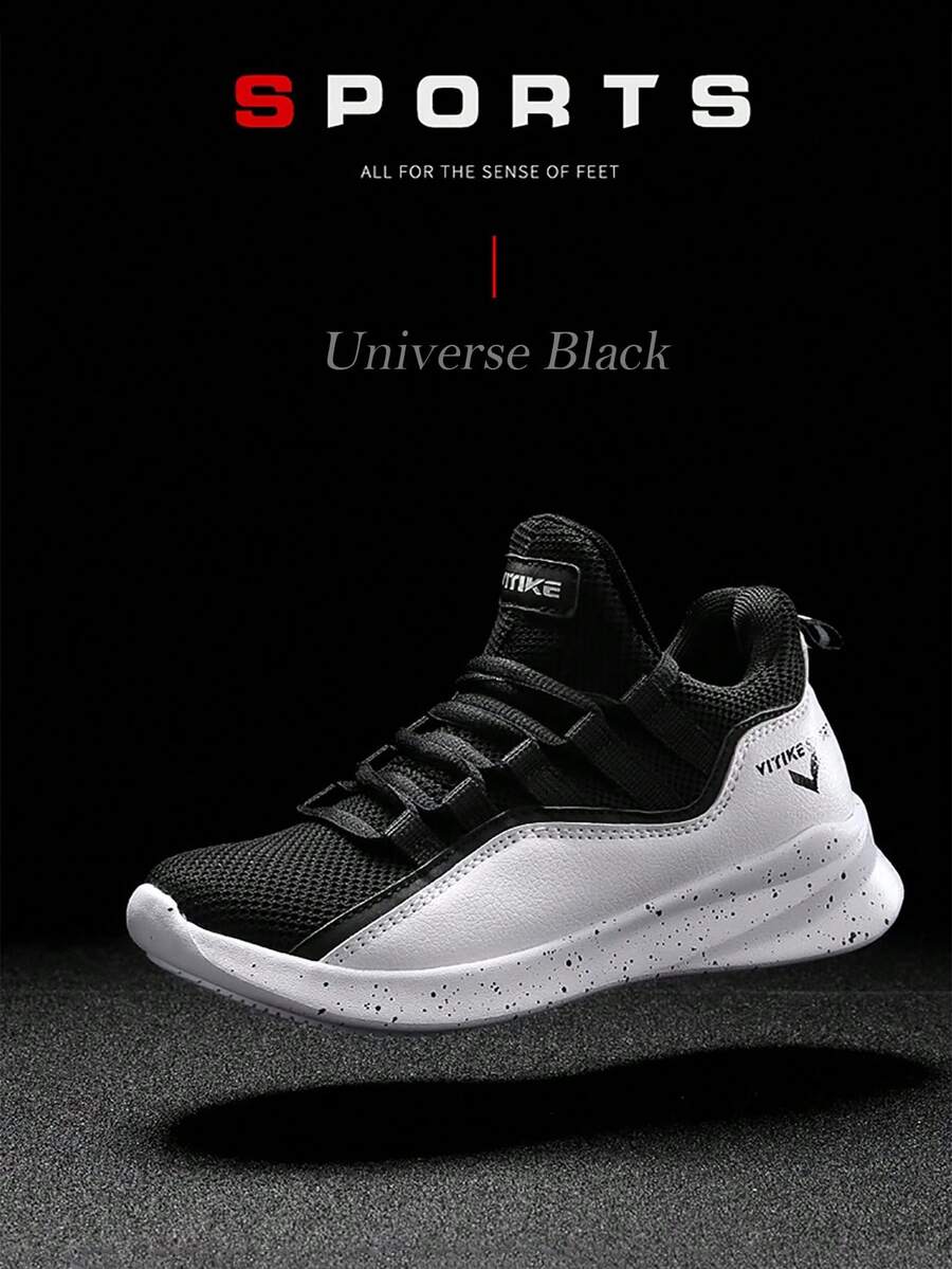 Kids Sneakers - Black and White - View 1