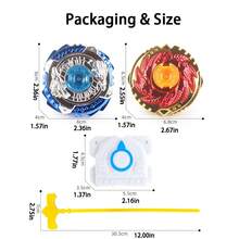 Gf Alloy Combat Gyro Assembly Gyro Toy - Red - View 2