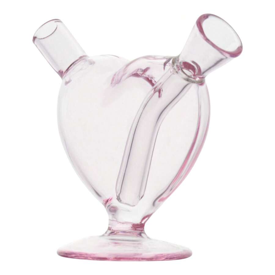 Tubo De Vidrio Rosa En Forma De Corazón Fire Kirin De 4 Pulgadas - Rosa - Ver 1