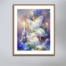 1入組diy鑽石畫景觀全圓鑽石馬賽克幻想風景家居裝飾 - 彩色 - 查看 1