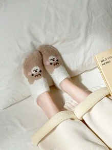 3 Pairs Faux Cashmere Thickened Warm Winter Women's Socks - Multicolor - View 3