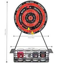 Jilibaba Drinking Game Dart Shot Party Games Roulette Bar Game With 4 Glass Cups And 1 Target Rack Novelty Gifts - Apricot - View 3