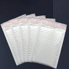 30pcs Pearlescent Film Bubble Mailers Shipping Envelopes Self-Sealing White Courier Bags For Business Packing Back To School