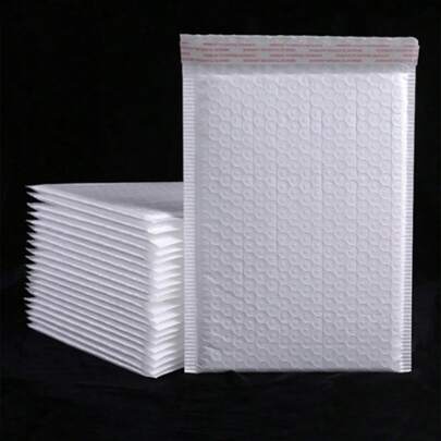 30pcs Pearlescent Film Bubble Mailers Shipping Envelopes Self-Sealing White Courier Bags For Business Packing Back To School