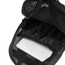 半透明背包,適用於學校、海灘、游泳、戶外運動、健身,重型網眼背包適用於兒童、成人、女孩、男孩（黑色）