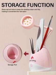 1pc YOKEFELLOW UV LED Rechargeable Wireless Nail Lamp With Touch Switch Function For Dryer Gel Polish Nail Salon Tools - Pink - View 5