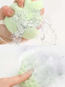 3 件裝嬰兒沐浴和臉部海綿套裝,兒童和新生兒魔芋海綿 - 彩色 - 查看 5