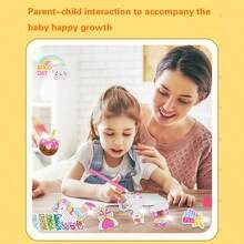 1套寶石5d鑽石兒童手工繪畫套件和diy繪畫工具貼紙可愛的藝術和手工珠寶玩具,兒童禮物 - 彩色 - 查看 2