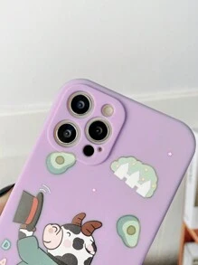 Funny Purple Anti-Drop Squeeze Cow Butt Relief Case/Protection Cover Compatible With IPhone Xr/7/8 Colorful Painted/Iphone 15 Pro Max/Iphone 13/14/Iphone 11/12 Pro Max Soft Case/Xs Straight Edge Painted/ A134g A22 A21s A514g A52 S22 Ultra A335g/Redmi 10/Redmi Note 11 4g/Redmi 11 Lite A53 Tpu Anti-Fall Soft Phone Case