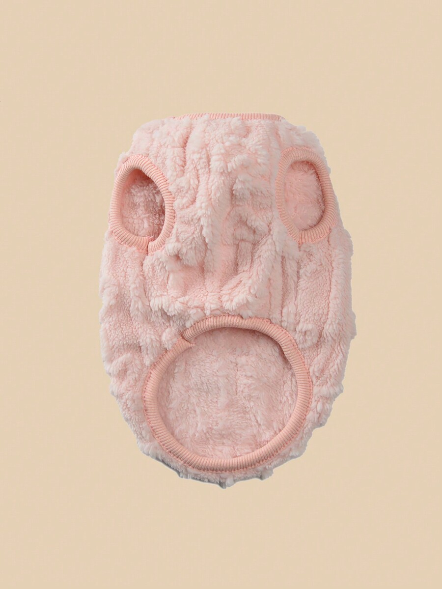 HOLAPET 1pc Pet Sweatshirt With Heart Pattern And Fleece Lining, Pet