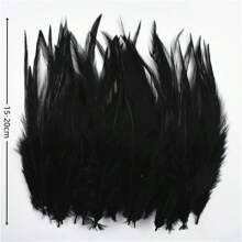 Lot De 50 Plumes De Faisan Noires Diy Bijoux Décoration Plume Pour Aiguilles Et Accessoires D'artisanat Attrape-rêves Plumes De Décoration