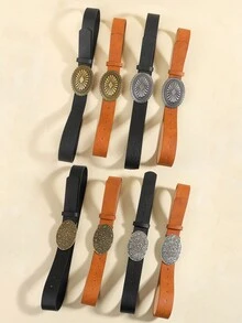 時尚復古西部風格女性牛仔褲和裙子的腰帶 - 棕色 - 查看 5