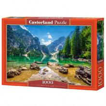 1000 Piece Jigsaw Puzzle, Heaven's Lake, Pragser Wildsee In The Dolomites, Italy, Adult Puzzle, Castorland C-103416-2 - Red - View 6