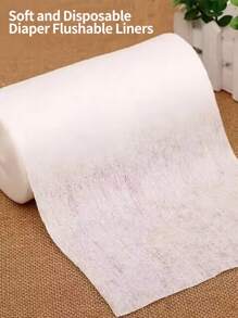 1/2/3 piezas de forros desechables suaves para pañales, aptos para uso diario de bebés - Blanco - Ver 4