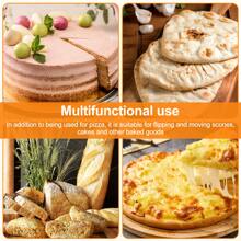 12 英寸披萨铲 铝合金披萨铲 带手柄 不粘 带孔披萨铲 轻便披萨铲 可重复使用披萨铲 适用于自制烘焙披萨面包