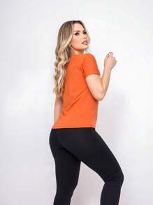 Women T-Shirts - 亮橙色 - 查看 1