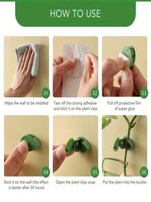 10 piezas, 30 piezas Clips de fijación de pared de trepa de plantas, ganchos de fijación de plantas autoadhesivos, clip de fijación de plantas pegajoso para decoración de plantas de jardín, vid de pothos