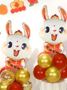 1個新年兔子造型吉祥氣球,農曆新年裝飾 - 兔年大吉氣球 - 查看 3