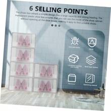 衣櫃鞋子收納盒,大號可疊加透明塑料收納盒,配有蓋子,適用於門廳、床底等地方,可取代鞋架或運動鞋架 - 灰色 - 查看 5