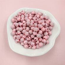 100pieces 8mm Colored Spiral Striped Acrylic Round Beads Handmade DIY Beaded Bracelets With Diamonds Phone Chain Accessories - 100pcs/8mm - View 14