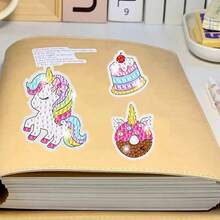 1套寶石5d鑽石兒童手工繪畫套件和diy繪畫工具貼紙可愛的藝術和手工珠寶玩具,兒童禮物 - 彩色 - 查看 4