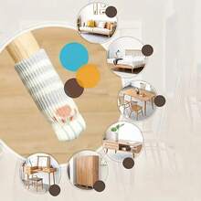 4pcs Double Knitted Thickened Foot Covers - Protect Your Floors From Table & Chair Damage! - Multicolor - View 4