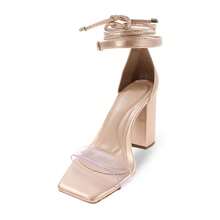 Women Heeled Sandals - 玫瑰金色 - 查看 5