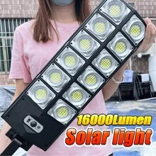 16000LM 太阳能 LED 灯 - 户外最强太阳能灯，720 个 LED，3 种模式，遥控，防水花园和路灯 - 黑色 - 查看 2