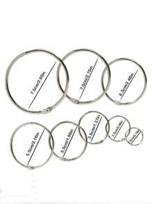 10pcs Metal Binder Rings With Clasp, For Scrapbook, Book, Diy Crafts - Silver - View 9