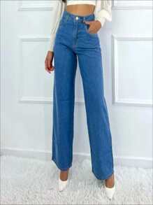 Women Jeans - Màu xanh lam - Xem 2