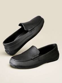 男士黑色休閒鞋,時尚平底柔軟eva便鞋 - 黑色 - 查看 1