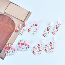 1雙情人節心形和字母形耳環 - 3# - 查看 2