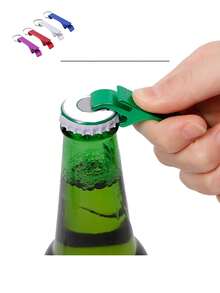 1pc Portable Bottle Opener Keychain - Multicolor - View 4